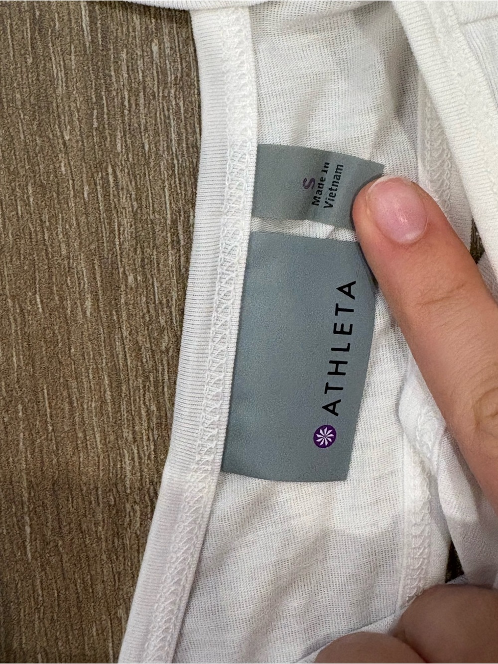 Athleta White Racerback Tank Top - Picture 2 of 3